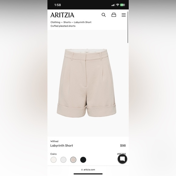 ARITZIA WILFRED 🍈 LABYRINTH SHORT SIZE 00 SAGE GREEN 💚 - Picture 2 of 5